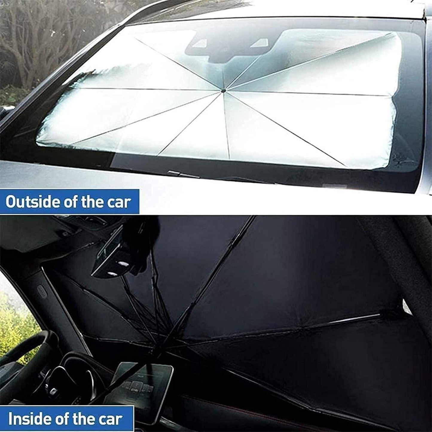 Foldable Car Windshield Sunshade Umbrella – UV & Heat Protection