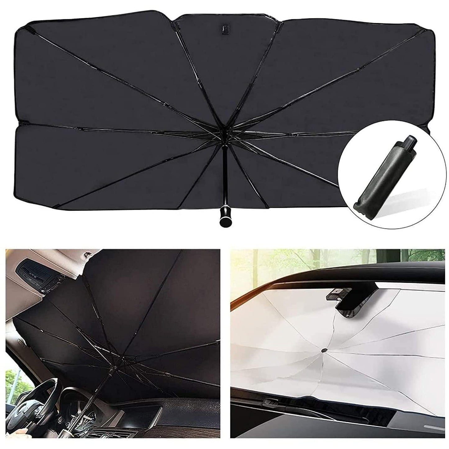 Foldable Car Windshield Sunshade Umbrella – UV & Heat Protection